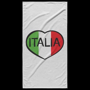 Italia Heart Beach Towel
