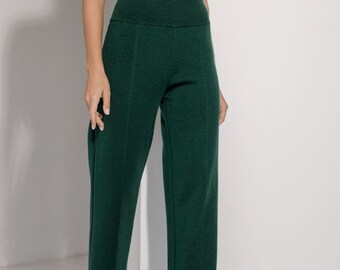 Vintage 80s St John Santana Knit Pants Black High Waist - Etsy