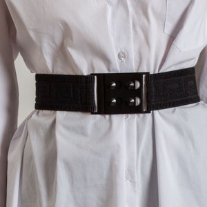 Black elastic waist belt Women's elastic belt Stretch belt