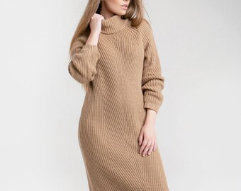 womens midi sweater dress