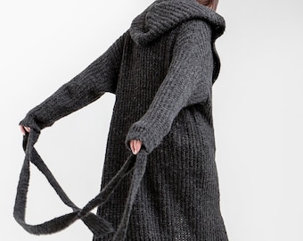thick longline cardigan