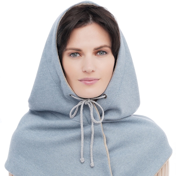 Écharpe à capuche Capuche en tricot pour femme Capuche réversible