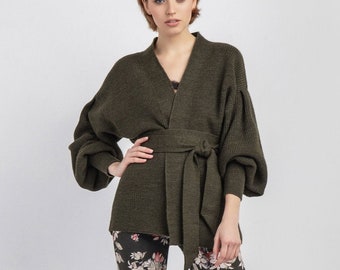 womens wrap cardigan sweater