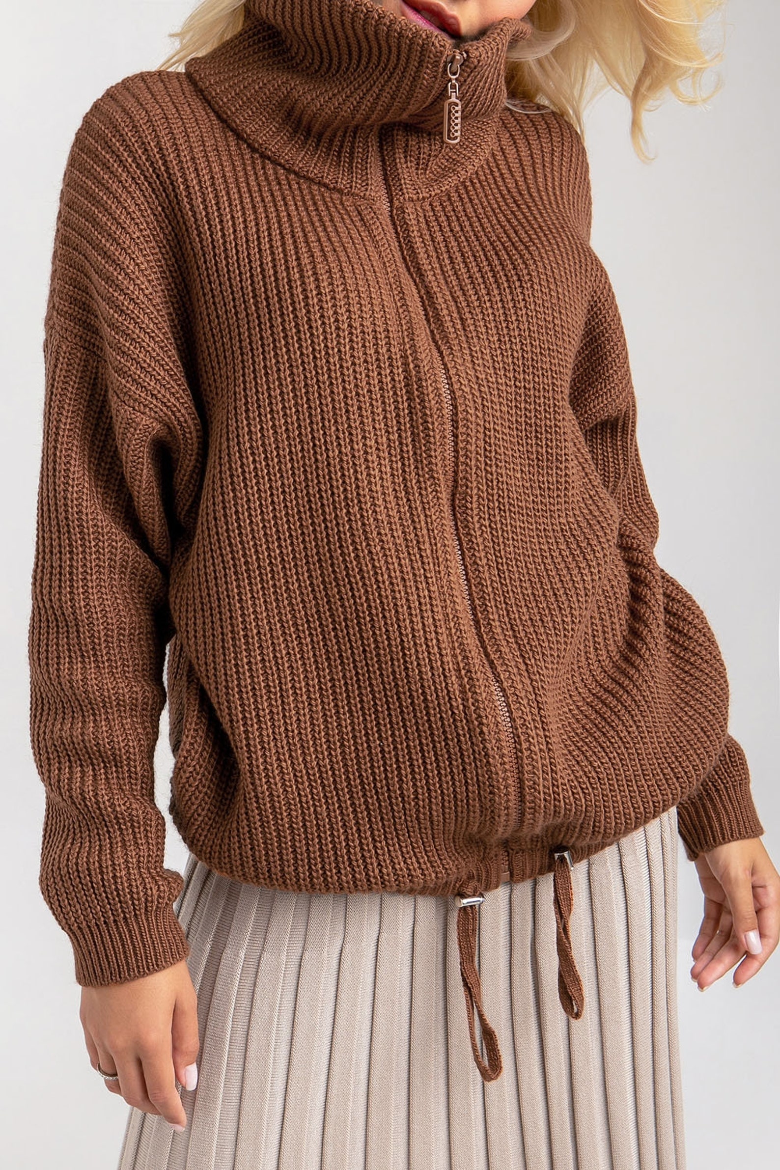 Knit bomber women Zipped jacket Wool knit jucket Etsy