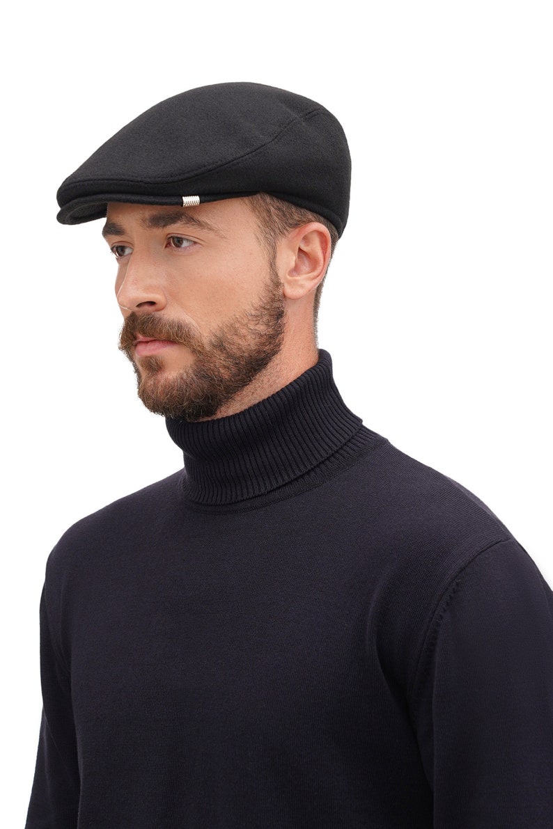 Mens wool flat cap Ivy cap