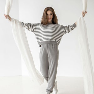 Striped top Cotton striped long sleeve image 4