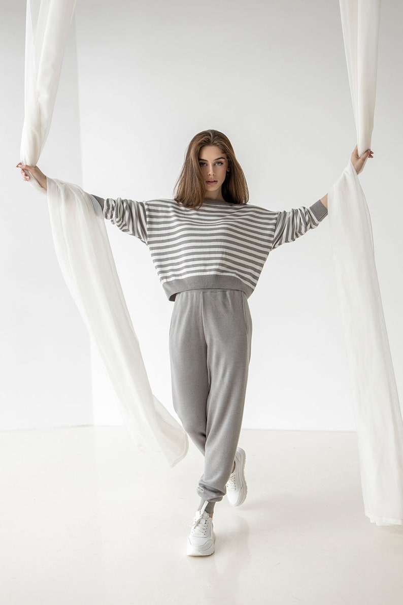 Striped top Cotton striped long sleeve image 4