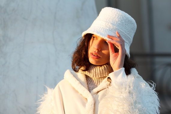 Faux Fur Winter Bucket Hat Furry Womens Hat - Etsy Israel display picture 3