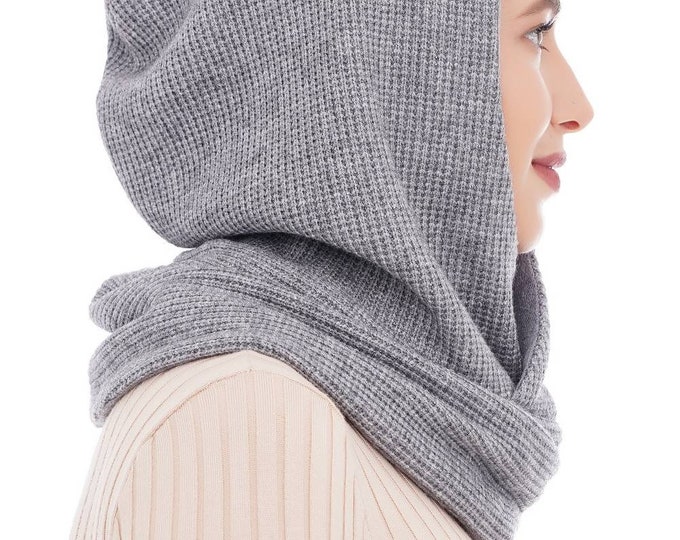 EYY Women Gray Scarf Hooded Tracksuit - Hennef