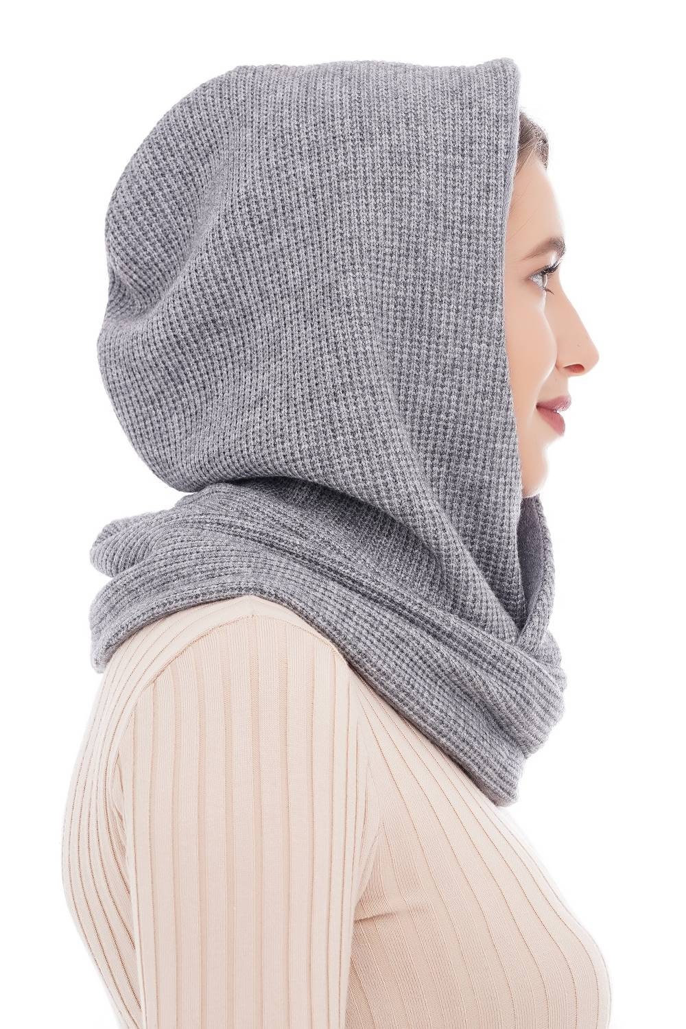 peepinsidehead Wool knit scarf (GRAY)