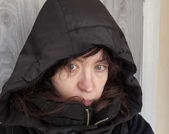 Waterproof double seams detached hood with comfy collar