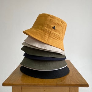 Black cotton bucket hat Summer busket hat Unisex panama
