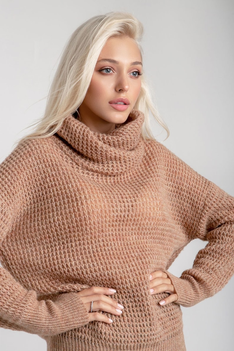 beige sweater turtleneck
