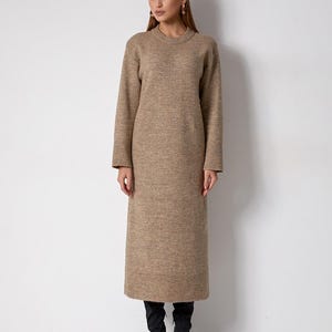 Wool merinos knitted dress for women
