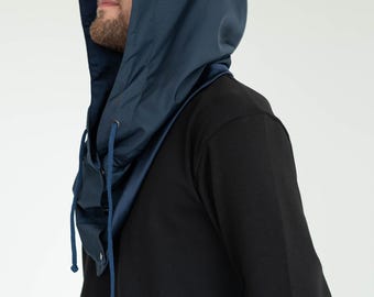 あたまORIMI HOODED SCARF Waterproof Hooded Scarf With Satin Lining Unisex Hood for