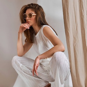 Crochet Lace Pants - Etsy