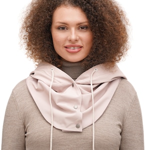 Écharpe à capuche imperméable avec doublure en satin Capuche unisexe pour cheveux bouclés image 5