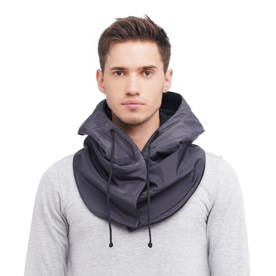 TamiMore Waterproof Hooded Scarf Rainproof Warm Cowl Hood