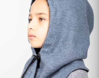Kids hooded scarf Cowl hood for child