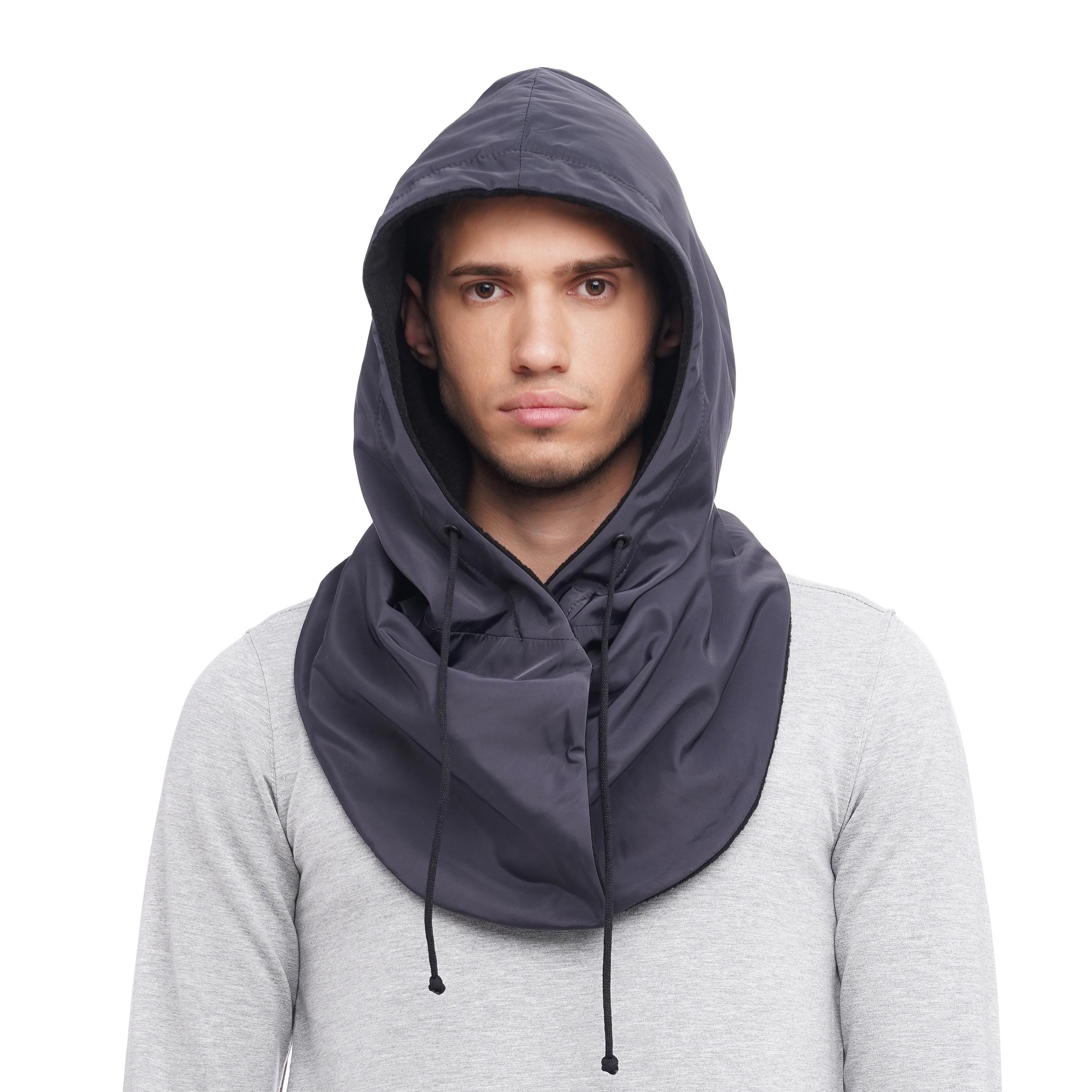 Margarines hooded scarf マフラー black Black Hooded Scarf, Black Cowl With Pointy Hood, Pixie