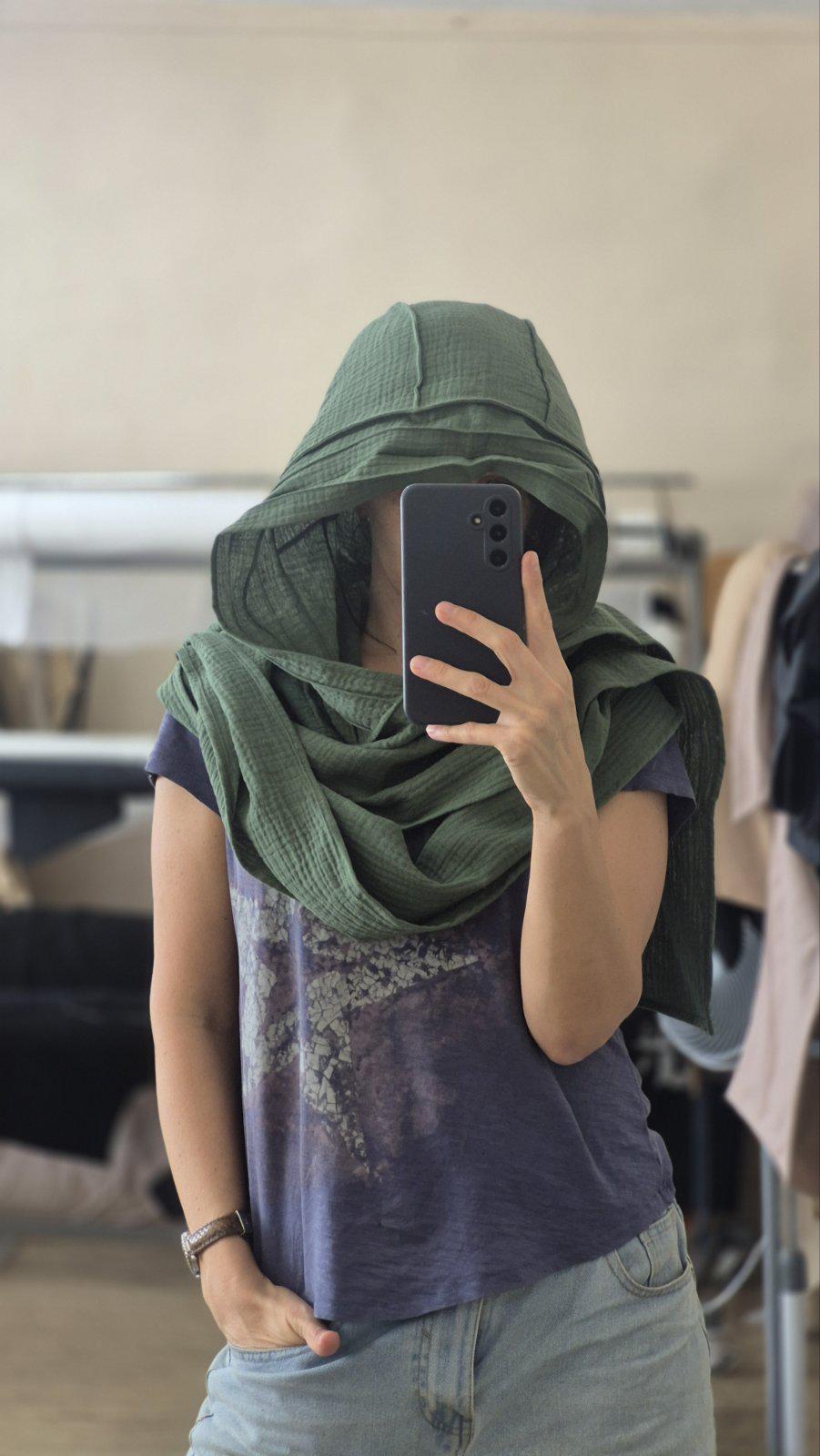 Sun Ptotection Hooded Scarf Cosplay Festival Maxi Hood With Long