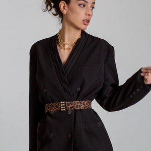 Leopard waist belt Elastic waist belt Women&#39;s elastic belt Stretch belt
