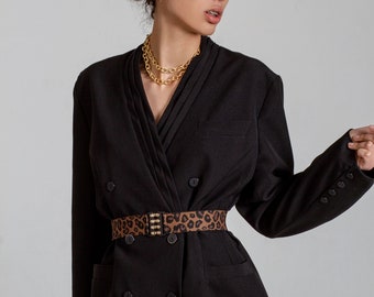 Elastischer Taillengürtel mit Leopardenmuster, Damen Stretch Gürtel