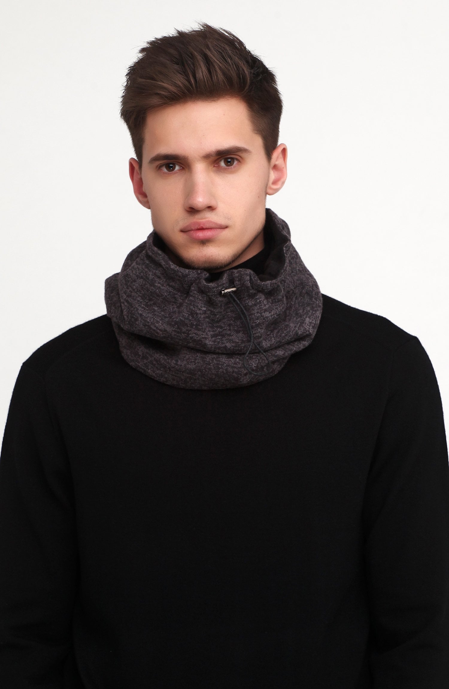 Black Fleece Neckwarmer Neckwarmer for Men Warm Mens Scarf Etsy