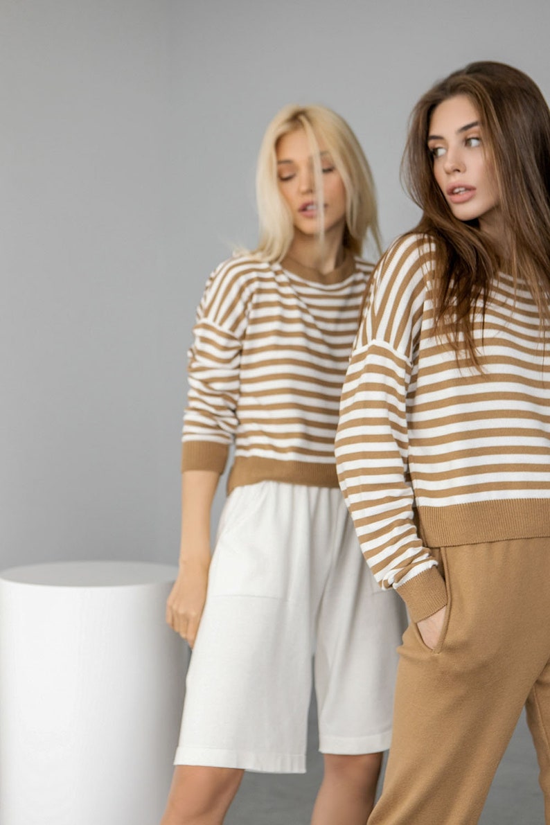 Striped top Cotton striped long sleeve image 2