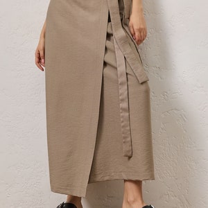 Wrap long A-line skirt Summer ladies boho skirt image 2