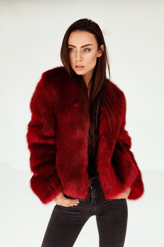 short faux fur jacket