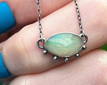 Pendentif Moderniste Argent & Or 18k Avec Agate Dendritique Et Citrine - Occasion