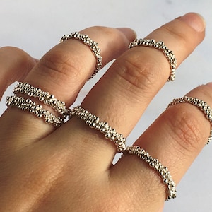 Imogen Ring - Granulationsring aus Sterlingsilber oder 9 Karat Gold