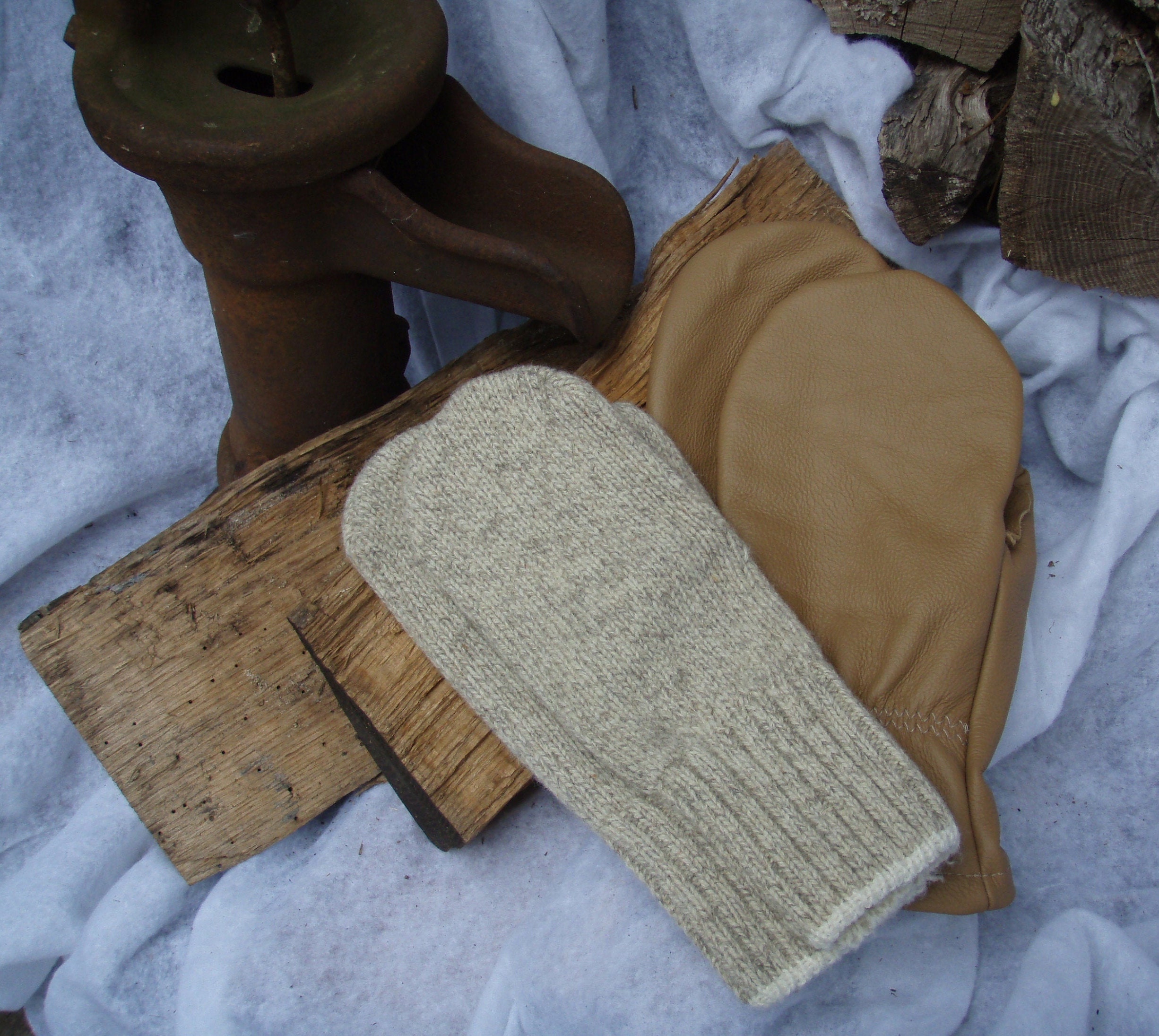 Mens Medium Premium Genuine Cow Leather Chopper Mittens with Etsy