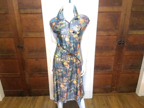 Vintage Handmade Small Fruit Dress
