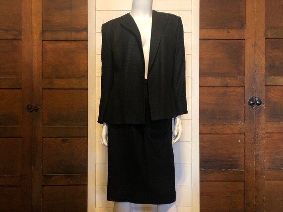 Christian Dior Vintage 1980s Black Skirt Suit