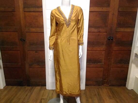 Vintage 70s Gold Kaftan