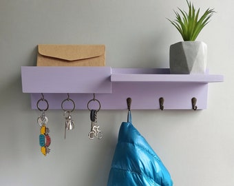 Perchero de entrada artesanal / Organizador de abrigos y llaves hecho a mano