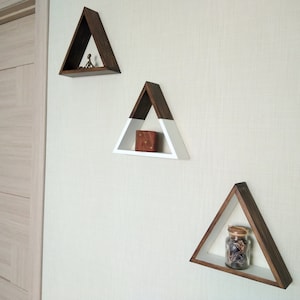 Small Wooden Triangle Shelf