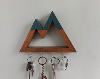 Porta llaves de pared estilo montaña, regalo original de inauguración de la casa