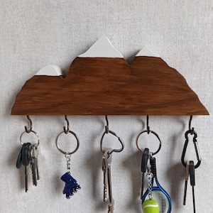 Wall Key holder, decor mountains.