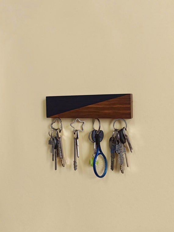 Handgemachte hölzerne Wand Schlüsselhalter Minimalistischer Schlüssel-Organizer  Originelles Geschenk - .de