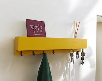 Handmade Wooden Wall Organizer | Key Mail Coat Holder | Entryway Key Hanger | Practical Home Gift