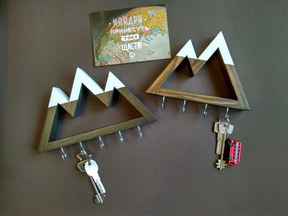 Porta llaves de pared Montañas / Organizador de llaves de entrada / Ganchos  para llaves / Regalo original -  México