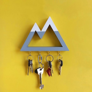 Wall key holder. Hand made with natural wood, hand painted. Safe ecological materials.