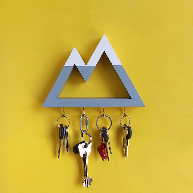 Wall key holder. Hand made with natural wood, hand painted. Safe ecological materials.