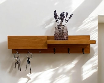 Wooden Entryway Organizer | Handmade Coat & Key Rack