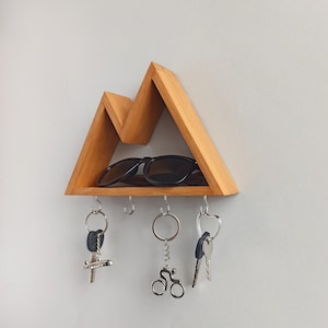 Handcrafted Key Holder Shelf - Mountain Home Decor Accent
