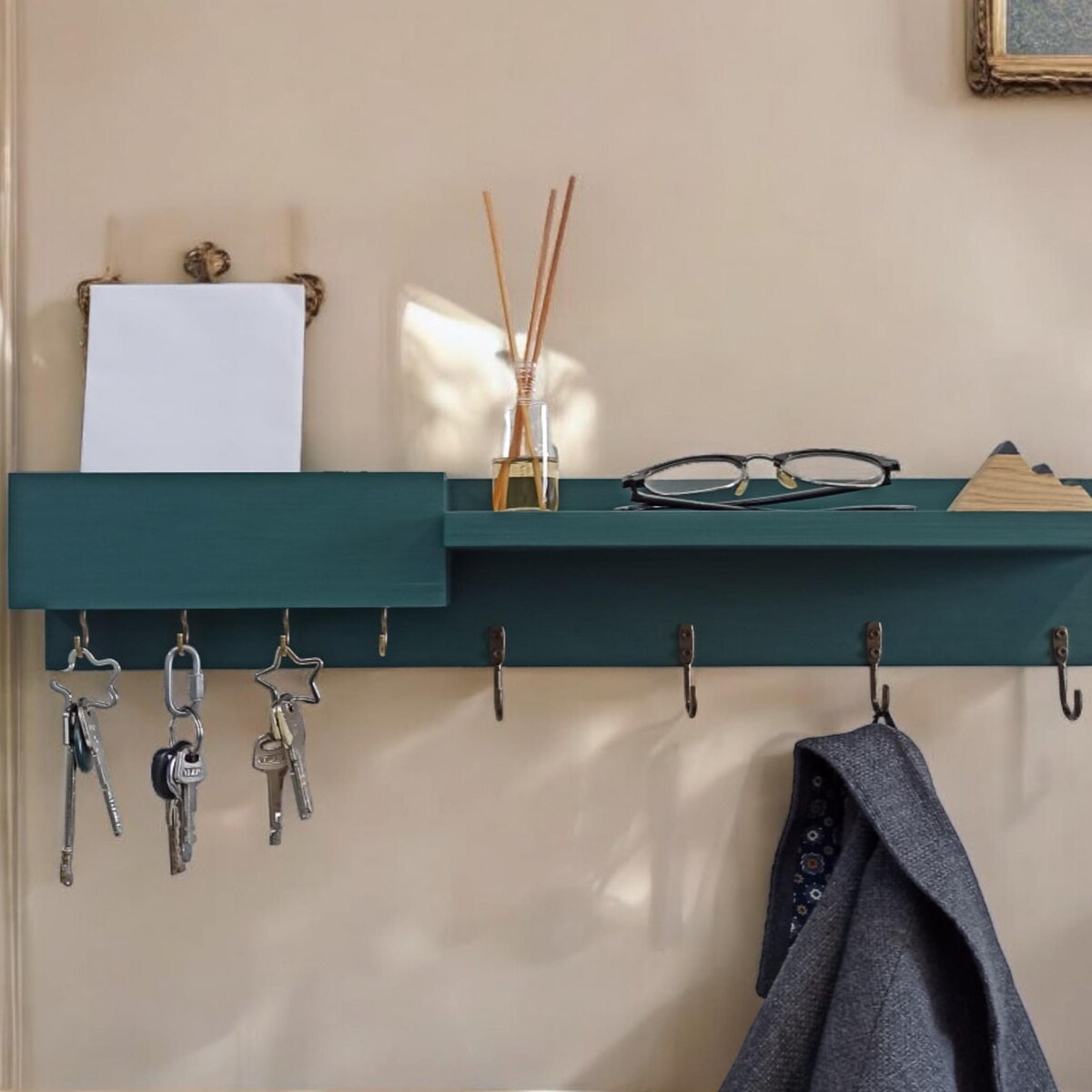 Wooden Coat Rack With Shelf | Handmade Entryway Decor | Practical Housewarming Gift - Etsy