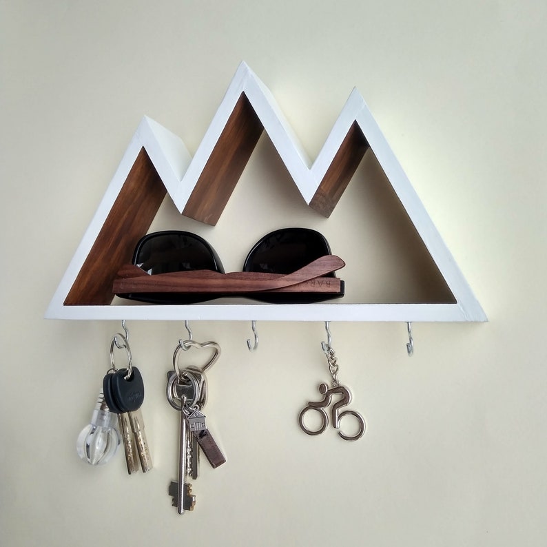 Wall Key Holder Shelf Modern Key Holder Key Holder Etsy